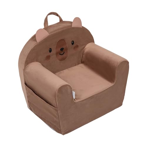 Kindersessel aus Weichem Schaumstoff - Teddybär - Mini Sofa für Kinderzimmer - Kinder Couch und Relaxsessel ab 1 Jahr - Ohrensessel und Spielsofa - 50x35x45 cm von Sales Core