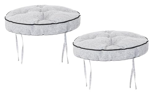 Sales Core Set aus Zwei runden Esszimmerstuhl Kissen, gepolsterte Sitzkissen für Wohnzimmer, Dicke Gartenstuhlkissen, Bequeme Sitzkissen, Gartenstuhlkissen, Innen-/Außenkissen, 38 cm von Sales Core