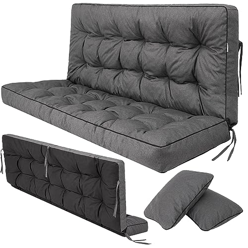 Sitzkissen Bankkissen Bankauflage für Gartenbank 100cm x 105cm x 8cm Schaukelkissen Palettenkissen Outdoor Wasserdicht Bodenkissen für Hollywoodschaukel Outdoor und Indoor Sitzauflagen Gartenmöbel von Sales Core