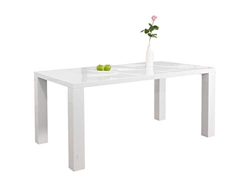 Ess-Tisch weiß Hochglanz aus MDF 120x80cm recht-eckig | Luca | Moderner Küchen-Tisch aus MDF-Holz weiss | Vierfußtisch Hochglanz weiß lackiert | Designer Esszimmertisch mit strahlender weißer Farbe Ess-Tisch weiß Hochglanz aus MDF 120x80cm recht-eckig | Luca | Moderner Küchen-Tisch aus MDF-Holz weiss | Vierfußtisch Hochglanz weiß lackiert | Designer Esszimmertisch mit strahlender weißer Farbe von SalesFever