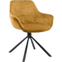 SalesFever Armlehnstuhl mit Wabensteppung Samt von SalesFever
