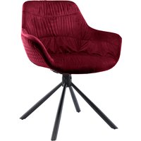 SalesFever Armlehnstuhl mit Wabensteppung Samt von SalesFever