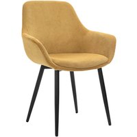 SalesFever Armstuhl, 2er SetBxH: 64 x 86 cm, Strukturstoff (100% Polyester)/Metall - goldfarben von SalesFever