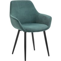 SalesFever Armstuhl, 2er SetBxH: 64 x 86 cm, Strukturstoff (100% Polyester)/Metall - gruen von SalesFever