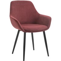 SalesFever Armstuhl, 2er SetBxH: 64 x 86 cm, Strukturstoff (100% Polyester)/Metall - lila von SalesFever