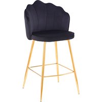SalesFever Barhocker, Höhe: 100 cm, schwarz/goldfarben, 2 stk von SalesFever