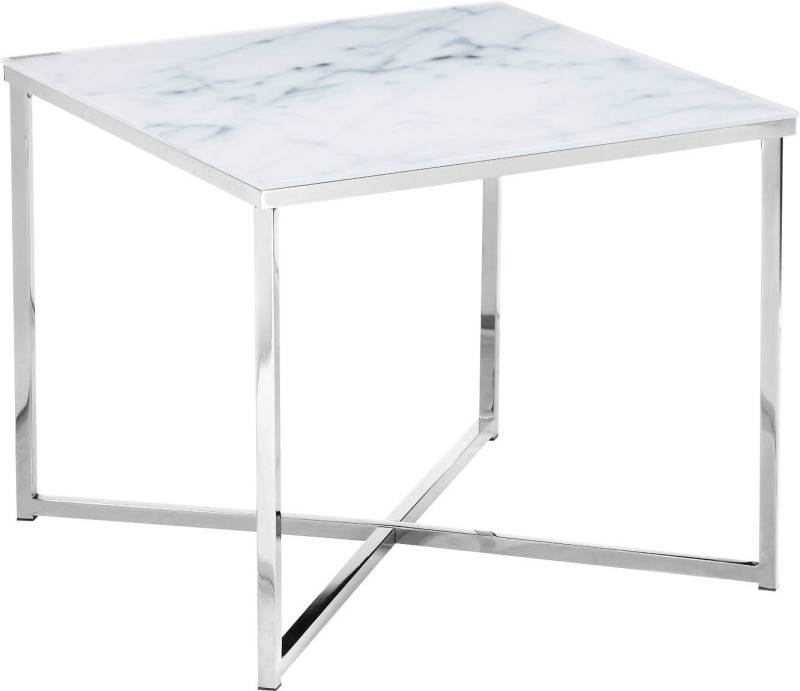 SalesFever Beistelltisch Caorle Stilvoller Beistelltisch, Elegante Tischplatte in edler Marmoroptik von SalesFever