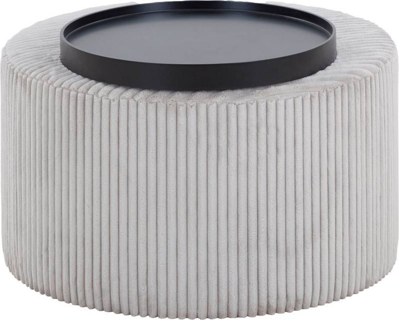 SalesFever Couchtisch Couchtisch für gemütliche Abende, Bezug in moderner Cord-Optik von SalesFever