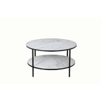 SalesFever Couchtisch, BxH: 80 x 45 cm, Metall/Glas - weiss von SalesFever