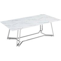 SalesFever Couchtisch, BxHxT: 110 x 40 x 60 cm, Metall/Glas - weiss von SalesFever