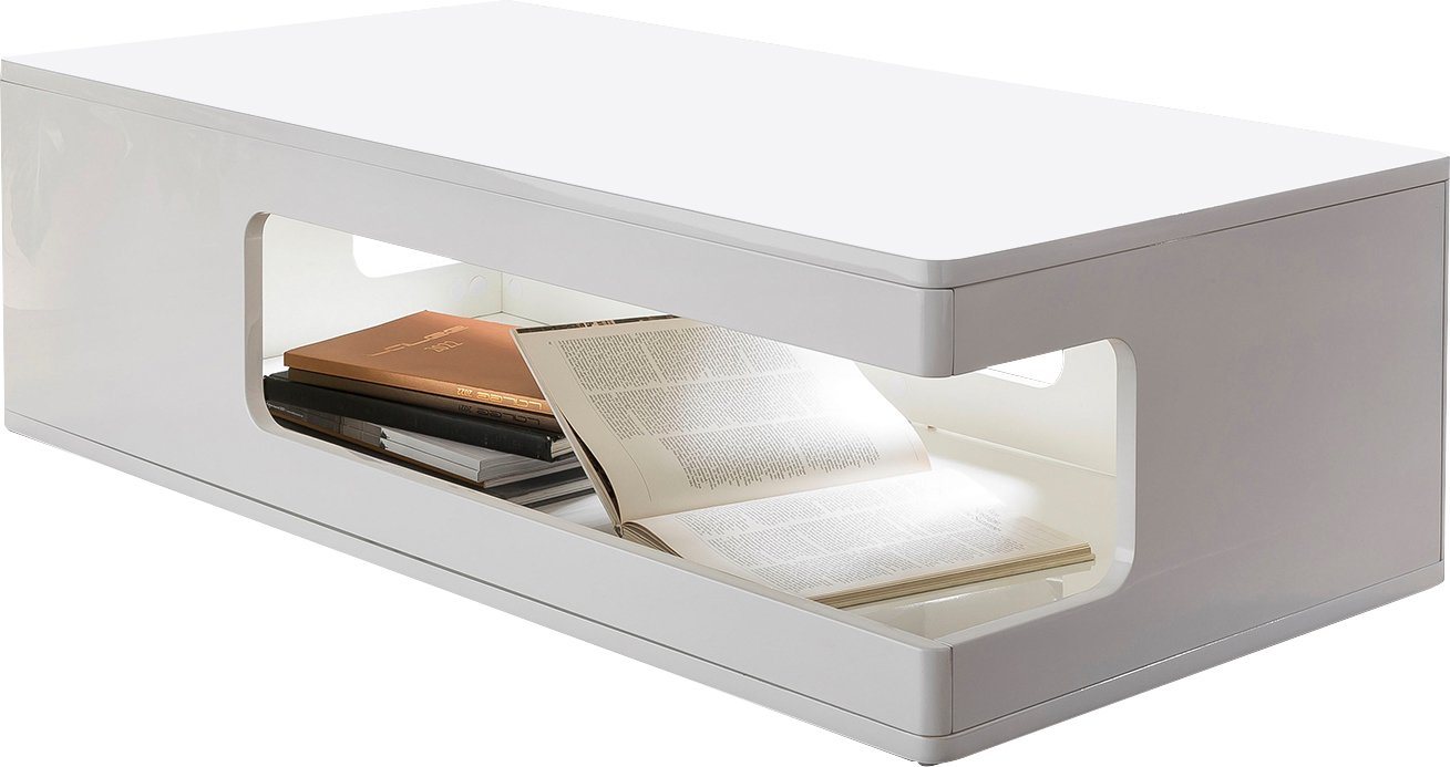 SalesFever Couchtisch Tisch: Praktischer Stil für Ihr Wohnzimmer, Mit eleganten seitlichen Aussparungen von SalesFever