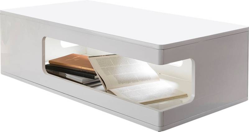 SalesFever Couchtisch Tisch: Praktischer Stil für Ihr Wohnzimmer, Mit eleganten seitlichen Aussparungen von SalesFever