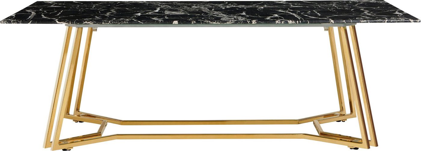 SalesFever Couchtisch Design-Tisch für Ihr Wohnzimmer, Eleganz trifft auf Luxus: Marmor-Design Tischplatte von SalesFever