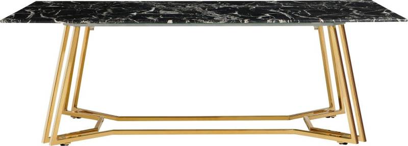 SalesFever Couchtisch Design-Tisch für Ihr Wohnzimmer, Eleganz trifft auf Luxus: Marmor-Design Tischplatte von SalesFever