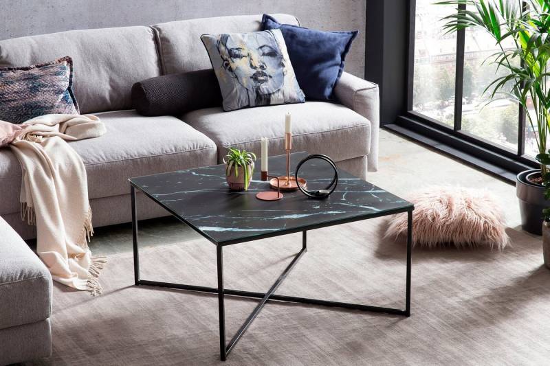 SalesFever Couchtisch Caorle Couchtisch im eleganten Stil, Eleganz trifft Funktion: Tischplatte in Marmoroptik von SalesFever