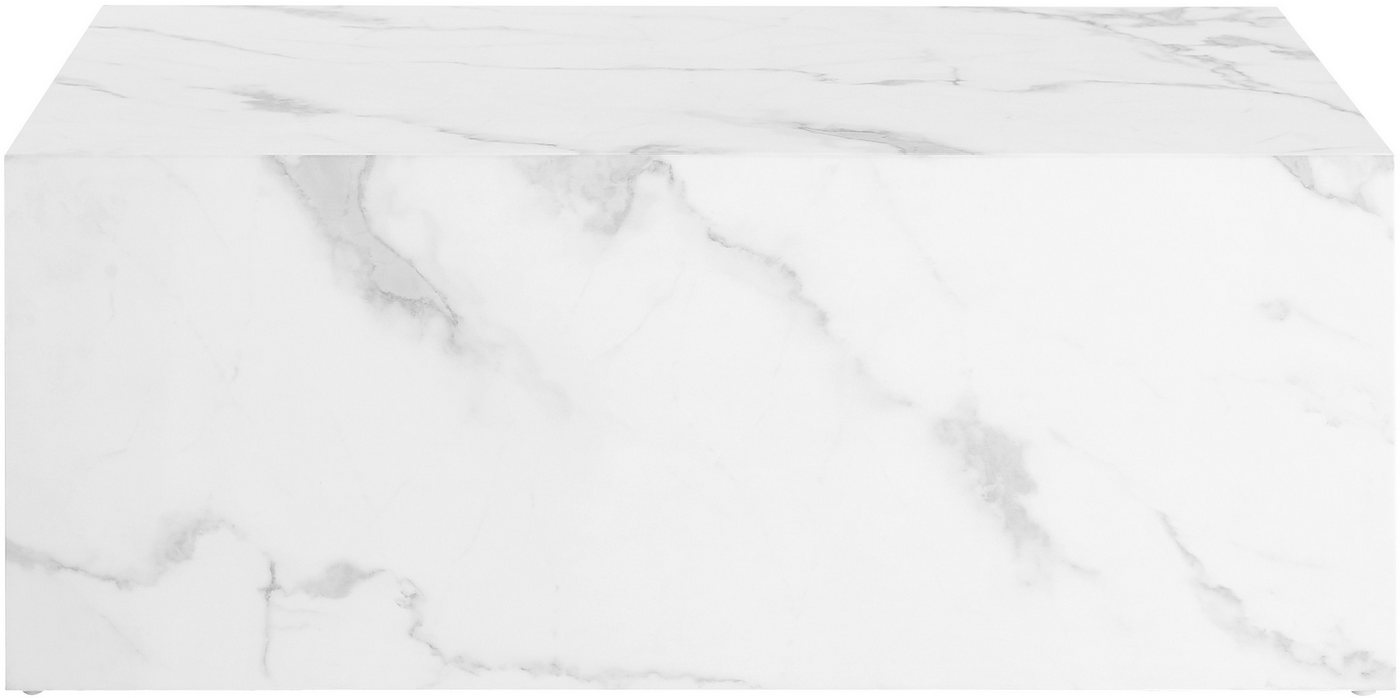 SalesFever Couchtisch Almeria Couchtisch: Stilvoller Beistelltisch 90/60 cm, Eleganz trifft Funktionalität: 90x60cm, Marmoroptik-Folierung von SalesFever