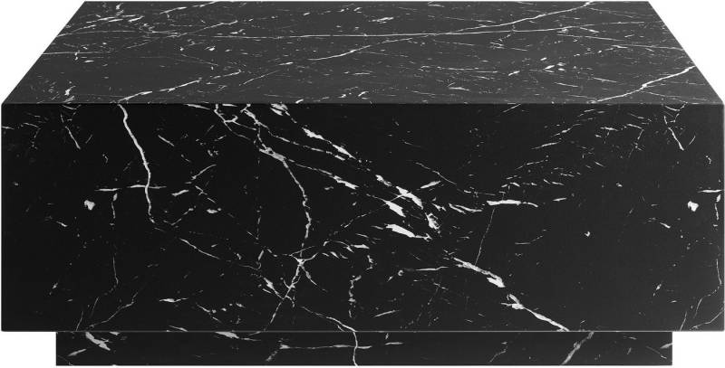 SalesFever Couchtisch AlmerÃ­a Wohnzimmertisch: Beistelltisch mit Schwebe-Effekt, quadratisch 90x90 cm, in Marmoroptik foliert von SalesFever