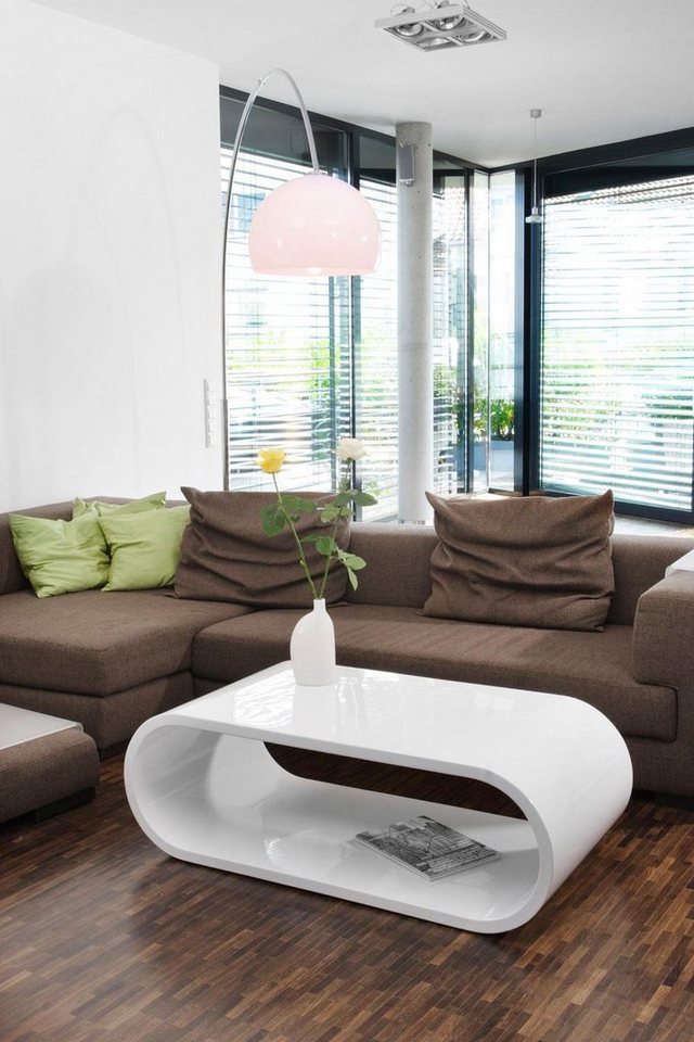 SalesFever Couchtisch im stilvollen Look, Vollständig aus edlem Fiberglas gefertigt von SalesFever