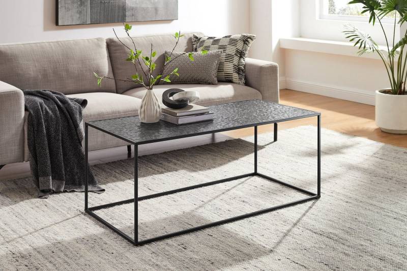 SalesFever Couchtisch Couchtisch - Design trifft Funktionalität (1-St), Glasplatte mit Strukturoptik von SalesFever