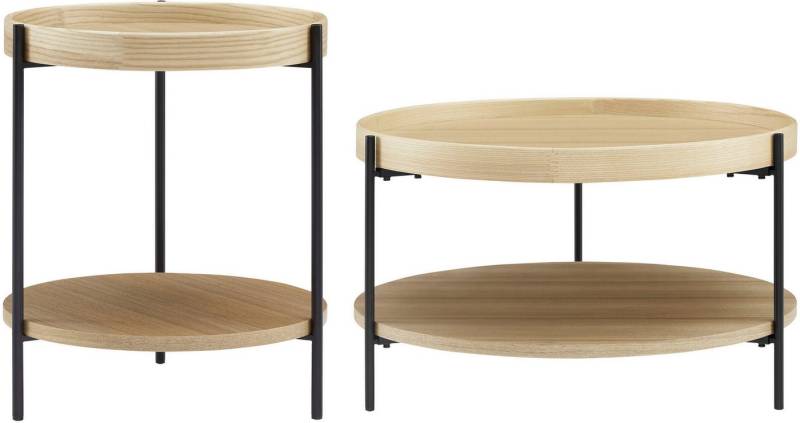 SalesFever Couchtisch Couchtisch in stilvoller Optik (Set, 2-St), mit je 2 Ablageflächen von SalesFever