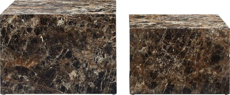 SalesFever Couchtisch Almeria Bestelltisch (Set, 2-St., 2er Set), quadratisch, in Marmoroptik foliert von SalesFever