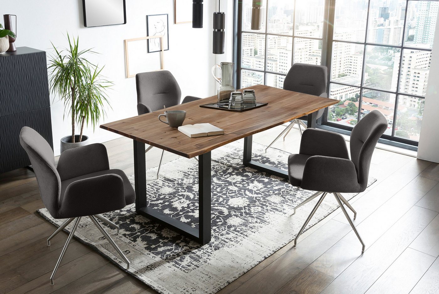 SalesFever Essgruppe, (Set, 5-tlg), Tischplatte behandelt mit OSMO Hartwachs-Öl in seidenmattem Finish von SalesFever