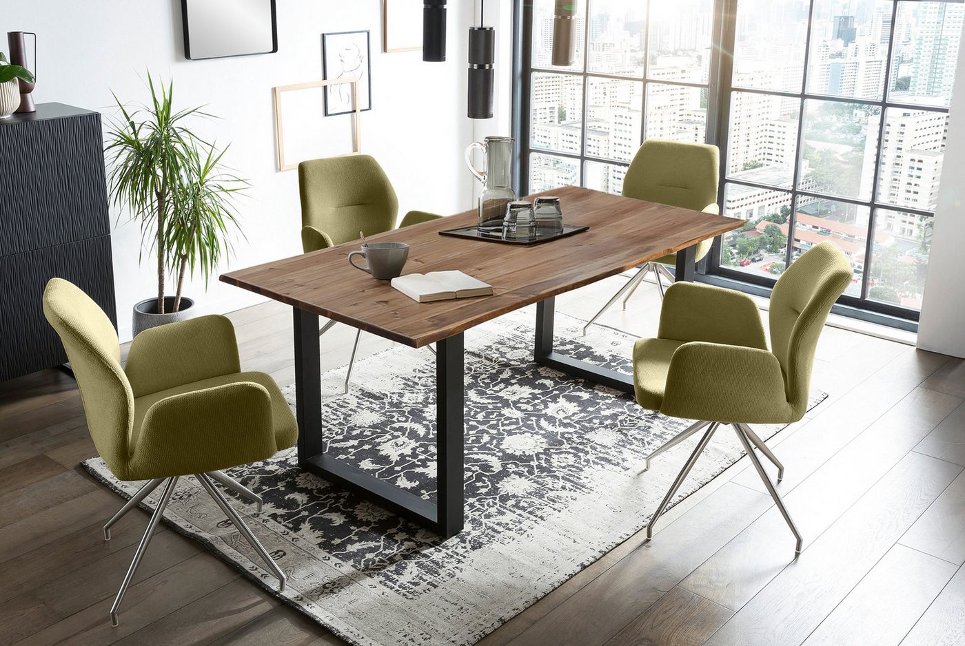SalesFever Essgruppe, (Set, 5-tlg), Tischplatte behandelt mit OSMO Hartwachs-Öl in seidenmattem Finish von SalesFever