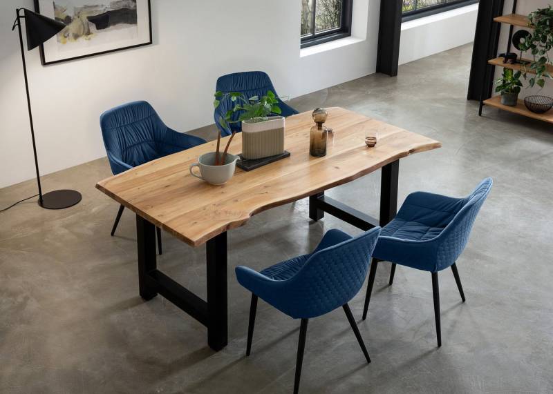 SalesFever Essgruppe Esszimmerausstattung aus Holz und Metall von SalesFever