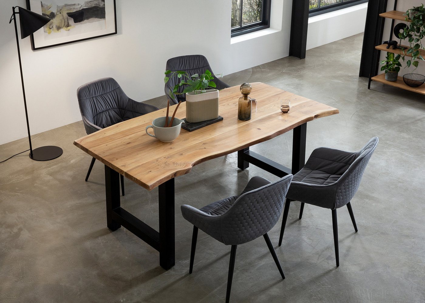 SalesFever Essgruppe Esszimmerausstattung aus Holz und Metall SalesFever Essgruppe Esszimmerausstattung aus Holz und Metall von SalesFever