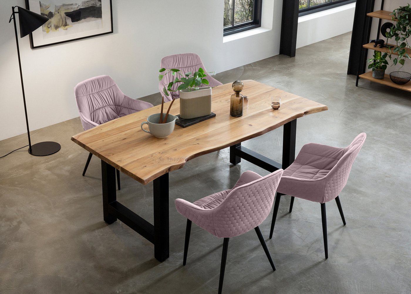 SalesFever Essgruppe Esszimmerausstattung aus Holz und Metall SalesFever Essgruppe Esszimmerausstattung aus Holz und Metall von SalesFever