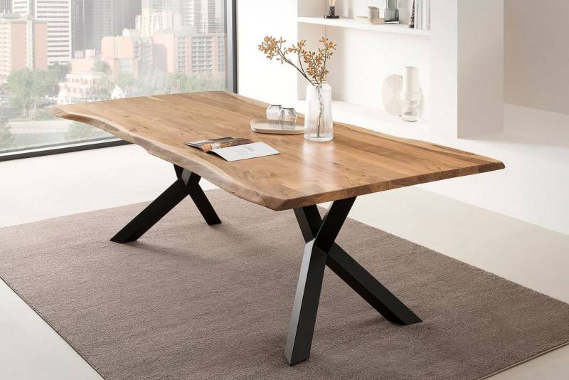 SalesFever Esstisch Designertisch für Mahlzeiten, Massivholz geölt und zweifach gewachst von SalesFever