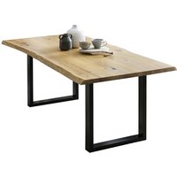 SalesFever Esstisch »Tisch«, BxT: 146 x 80 cm, metall|eichenholz - beige von SalesFever