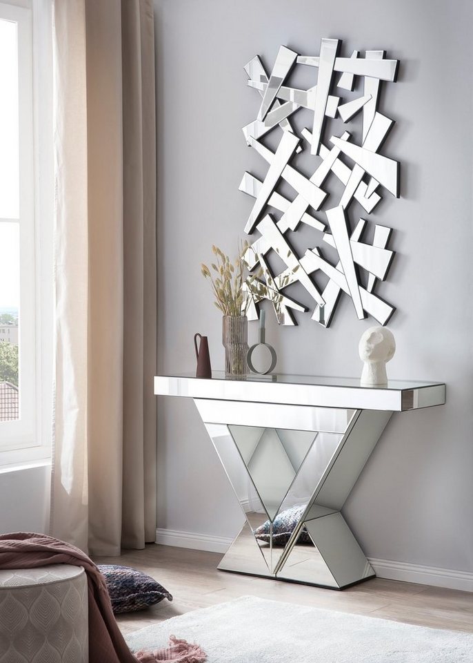 SalesFever Konsolentisch Design Konsole für Ihren Eingangsbereich, verspiegelt, in edler Form und besonderer Optik von SalesFever