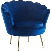 SalesFever Muschelsessel aus Samt Dunkelblau von SalesFever