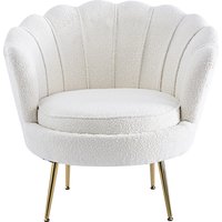SalesFever Muschelsessel mit Bouclé Stoff von SalesFever