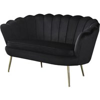 SalesFever Muschelsofa, Höhe: 78 cm, schwarz/goldfarben von SalesFever