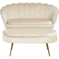 SalesFever Muschelsofa aus Samt von SalesFever
