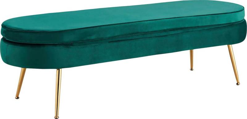 SalesFever Polsterbank Clam Elegante Bank mit Polsterung, Eleganz in Gold: Breite 142cm von SalesFever