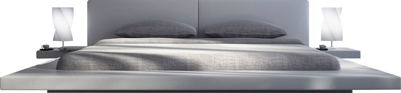 SalesFever Polsterbett, Design Bett in moderner Optik, Lounge Bett inklusive Nachttisch von SalesFever
