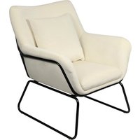 SalesFever Relaxsessel, BxH: 68 x 82 cm, Samt (100% Polyester)/Metall - beige von SalesFever