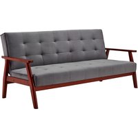 SalesFever Schlafsofa skandinavisch Samt Eukalyptus Massivholz Relaxfunktion von SalesFever