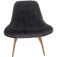 SalesFever Sessel XXL Samt/Holzoptik von SalesFever