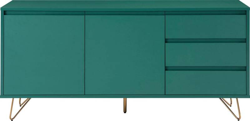 SalesFever Sideboard, Kommode mit Haarnadelbeine aus Metall mit Messinglegierung von SalesFever
