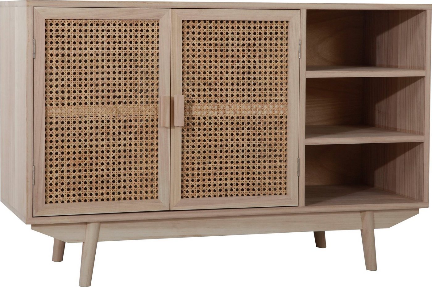 SalesFever Sideboard, Türfronten aus Rattangeflecht, Wiener Geflecht von SalesFever