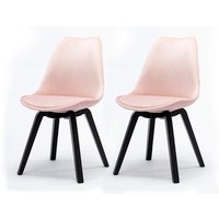 SalesFever Stuhl, 2er SetBxH: 48 x 83 cm, Holz/Samt - rosa SalesFever Stuhl, 2er SetBxH: 48 x 83 cm, Holz/Samt - rosa von SalesFever