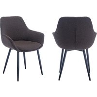 SalesFever Armlehnstuhl "Esszimmerstuhl mit elegantem Komfort" (Set) 2 Stk.moderner Bouclé-Bezug von Salesfever