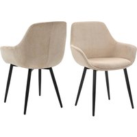 SalesFever Armlehnstuhl "Komfortabler Esszimmerstuhl im zeitlosen Design" (Set) 2 Stk.Bezug in Cord-Optik von Salesfever