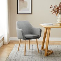 SalesFever Armlehnstuhl "Komfortabler Esszimmerstuhl mit Stil" () Stuhlbeine aus massivem Eichenholz von Salesfever