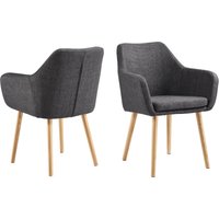 SalesFever Armlehnstuhl "Komfortabler Esszimmerstuhl mit Stil" () Stuhlbeine aus massivem Eichenholz von Salesfever