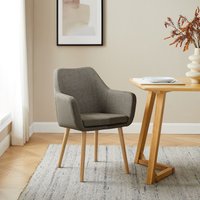 SalesFever Armlehnstuhl "Komfortabler Esszimmerstuhl mit Stil" () Stuhlbeine aus massivem Eichenholz von Salesfever